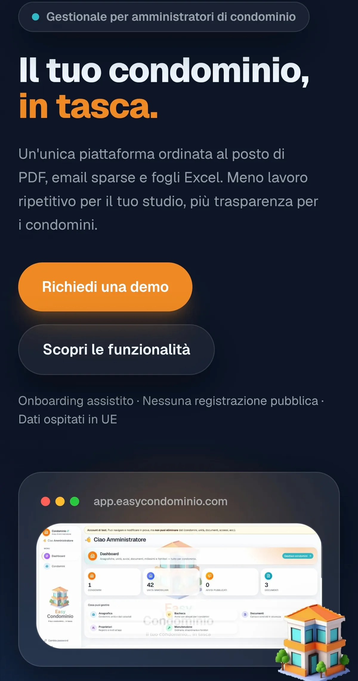 EasyCondominio — dark theme